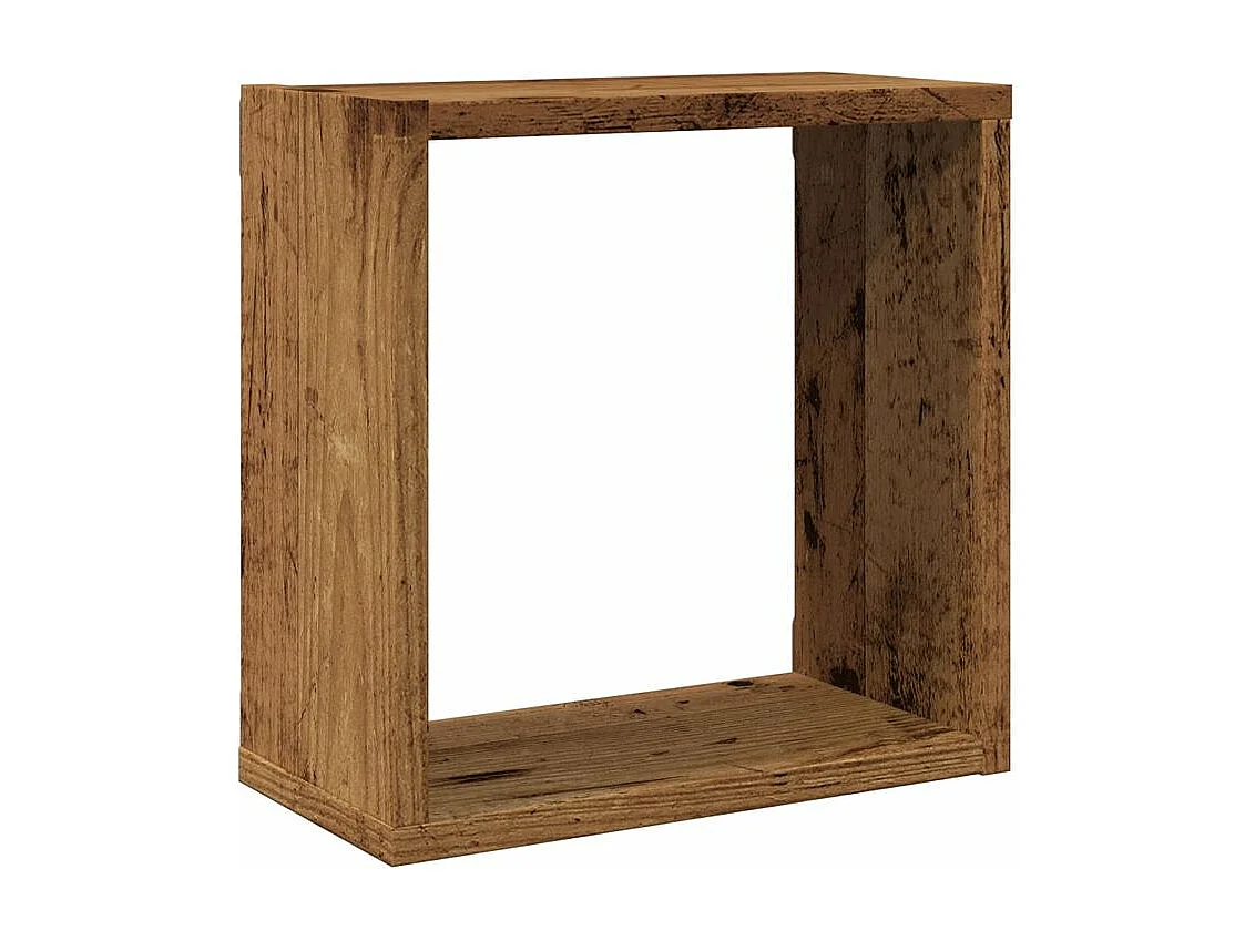 Étagères cube murales 6 pcs vieux bois 30x15x30