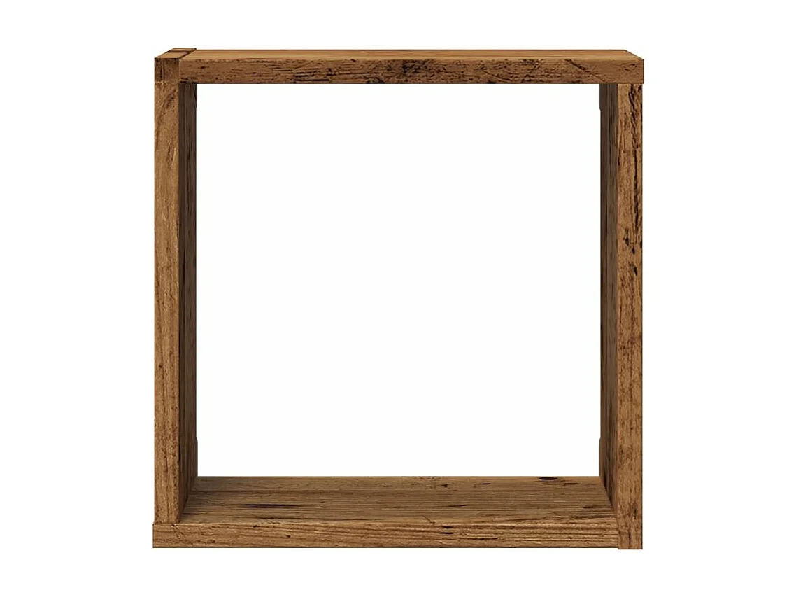 Étagères cube murales 6 pcs vieux bois 30x15x30