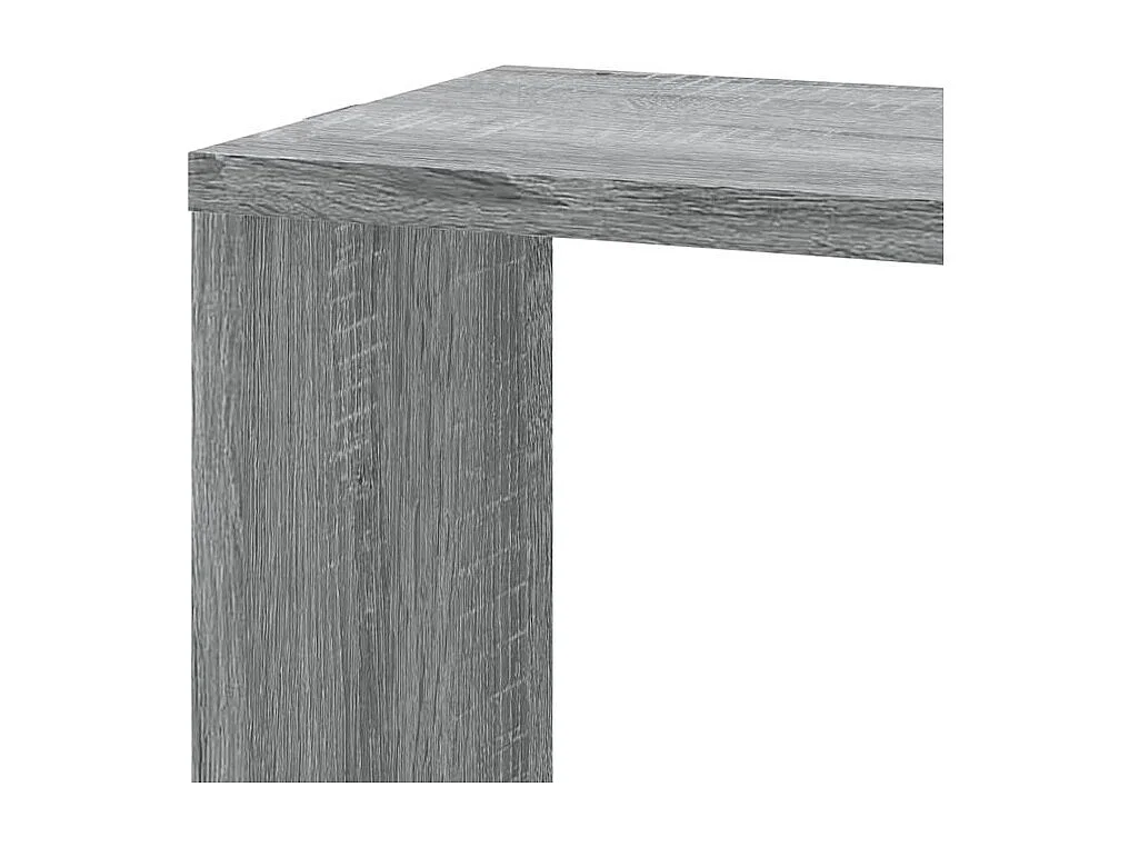 Étagère d'angle murale sonoma gris 45x45x147 bois ingénierie