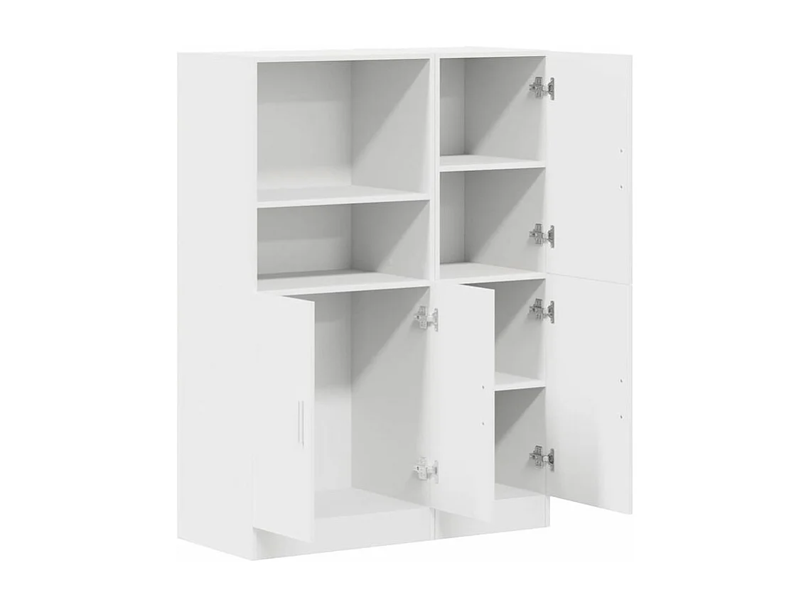 Ensemble d'armoires de cuisine 2 pcs blanc bois d'ingénierie