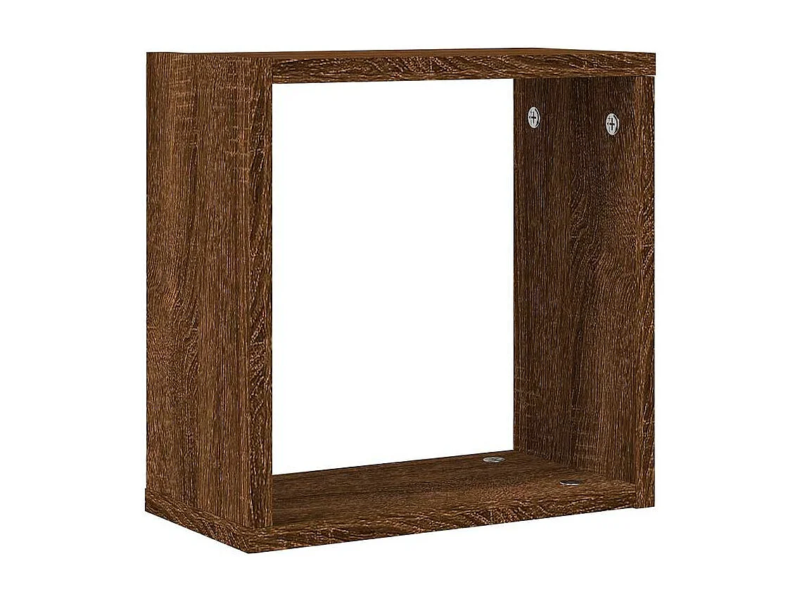 Étagères murales sous forme cube 2 pcs chêne marron 30x15x30