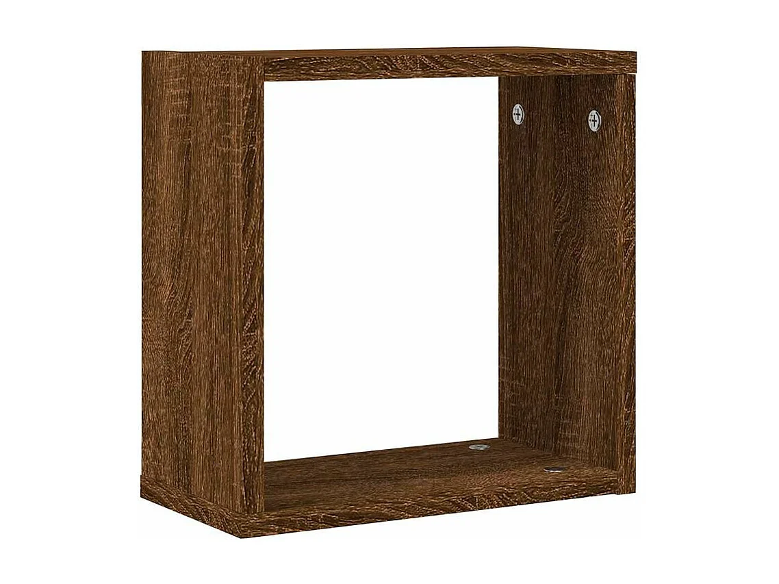Étagères murales sous forme cube 2 pcs chêne marron 30x15x30
