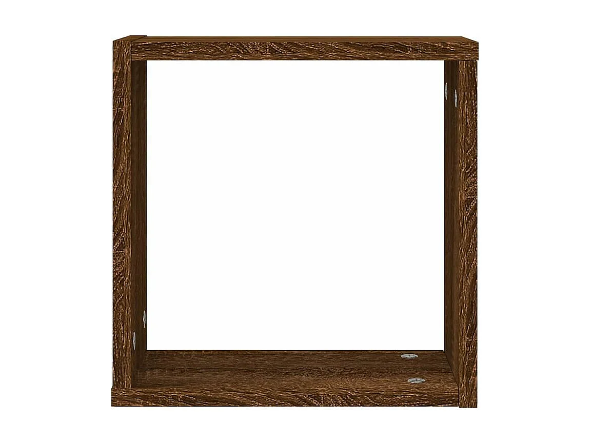 Étagères murales sous forme cube 2 pcs chêne marron 30x15x30