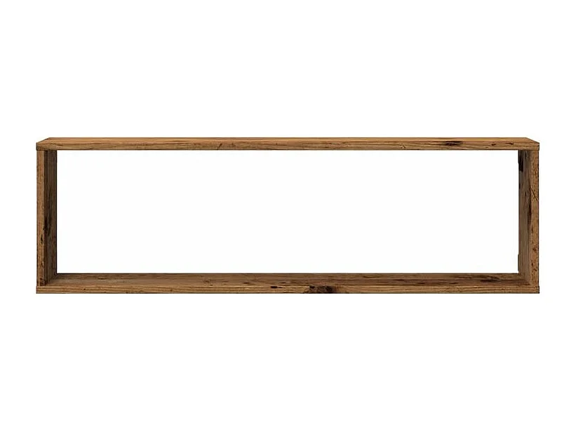 Étagères cube murales 4 pcs vieux bois 100x15x30