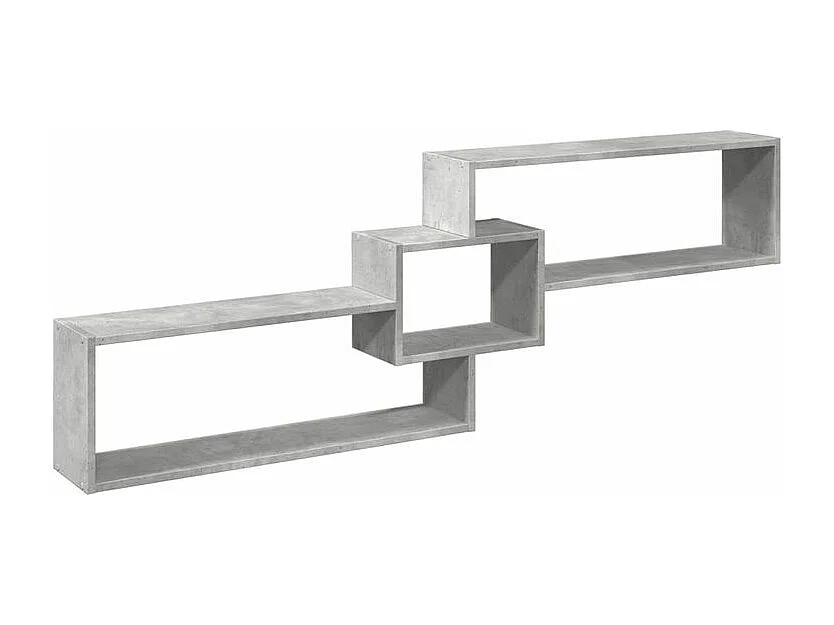 Armoire murale 158x18x53 gris béton bois d'ingénierie