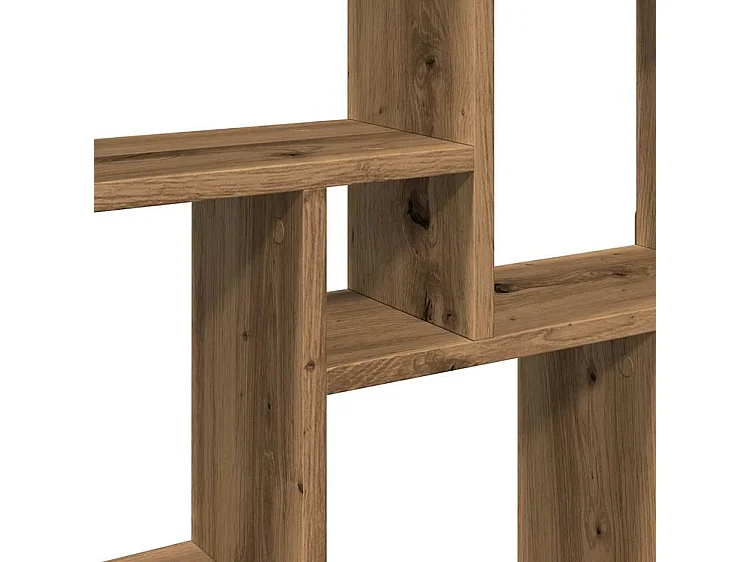 Étagère murale sous forme de cube chêne artisanal 78x15x93