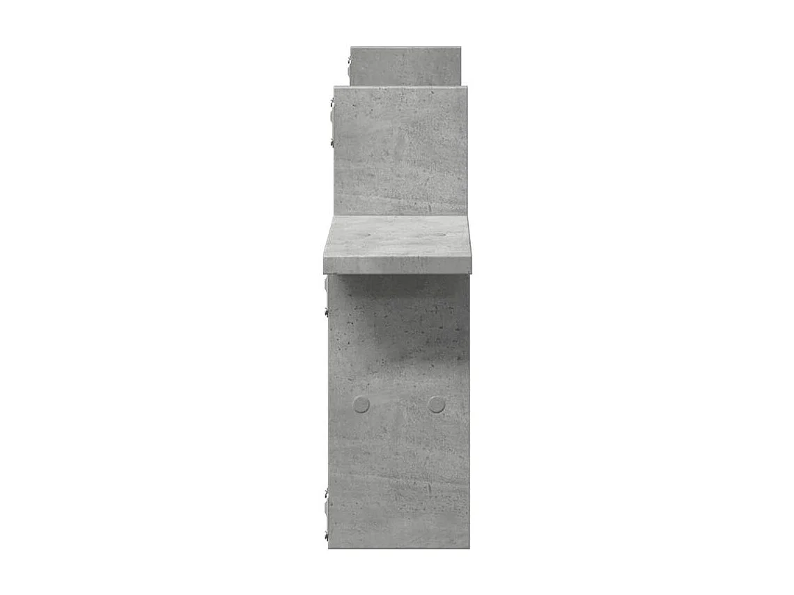 Étagères murales 2 pcs gris béton 38x12x38 bois d'ingénierie