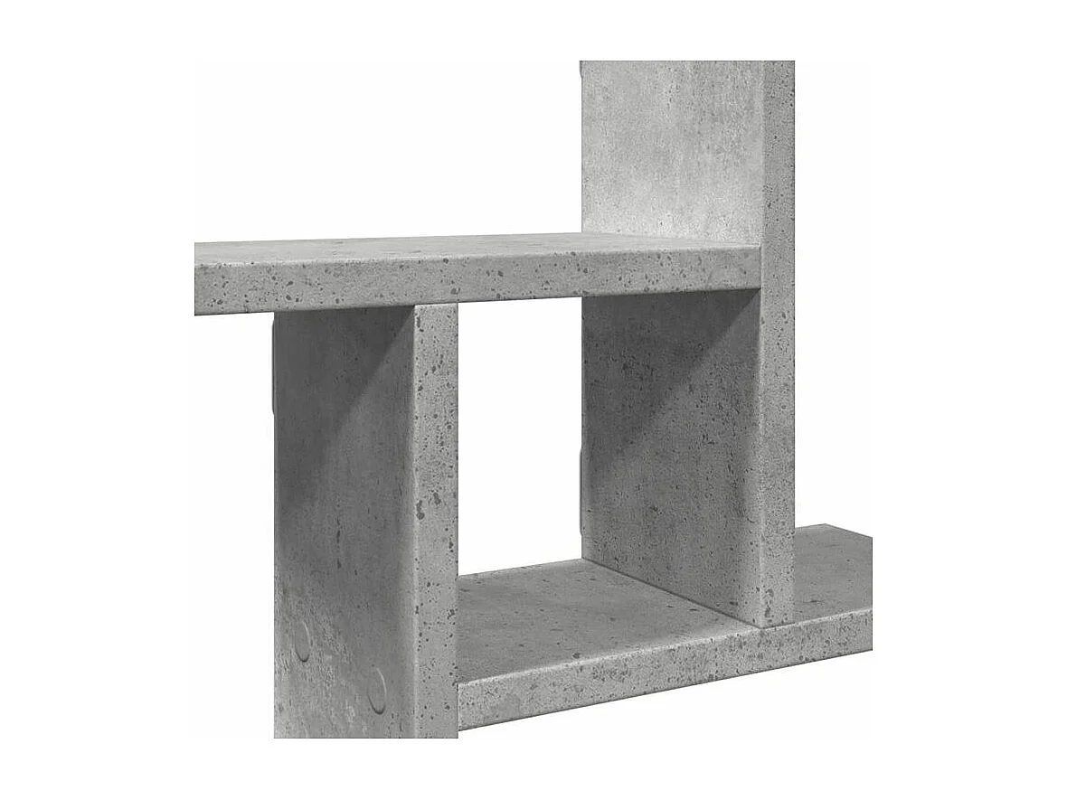 Étagères murales 2 pcs gris béton 38x12x38 bois d'ingénierie
