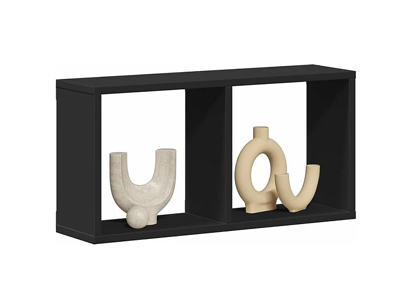 Armoire murale 60x16x30 noir bois d'ingénierie