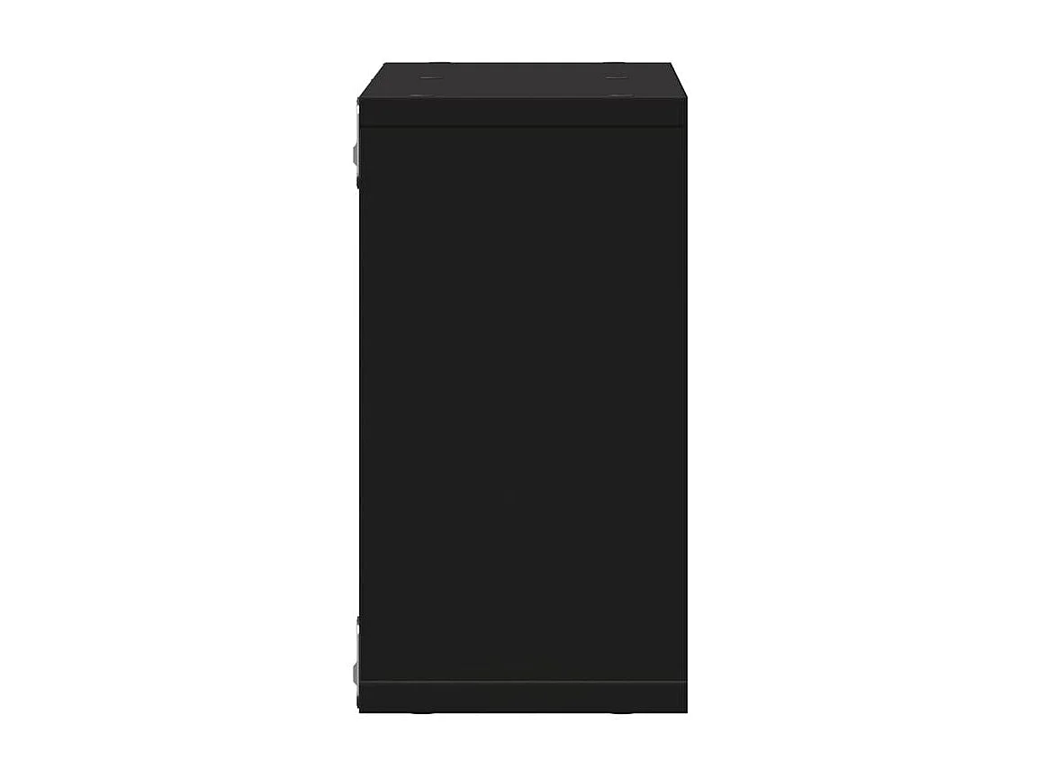 Armoire murale 60x16x30 noir bois d'ingénierie