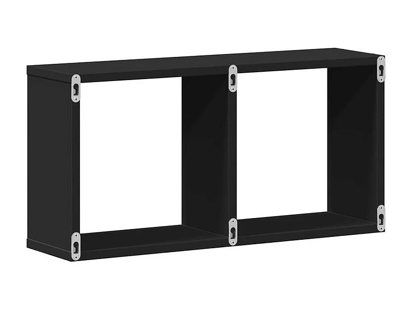 Armoire murale 60x16x30 noir bois d'ingénierie