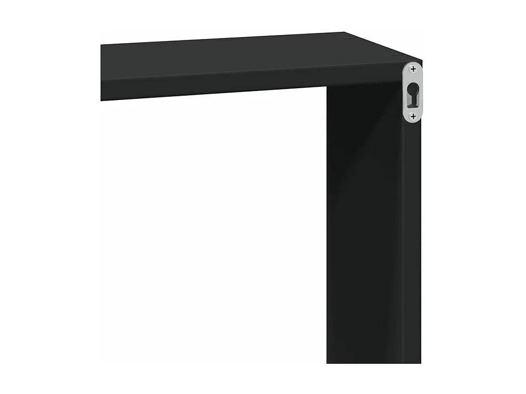 Armoire murale 60x16x30 noir bois d'ingénierie