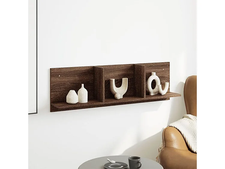 Armoire murale 100x16,5x30 chêne marron bois d'ingénierie