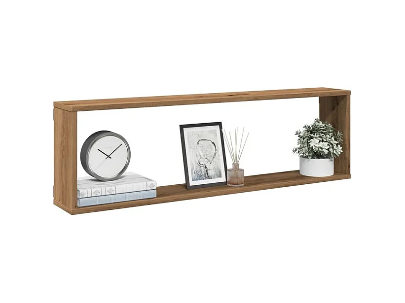 Étagères cube murales 2 pcs chêne artisanal bois ingénierie