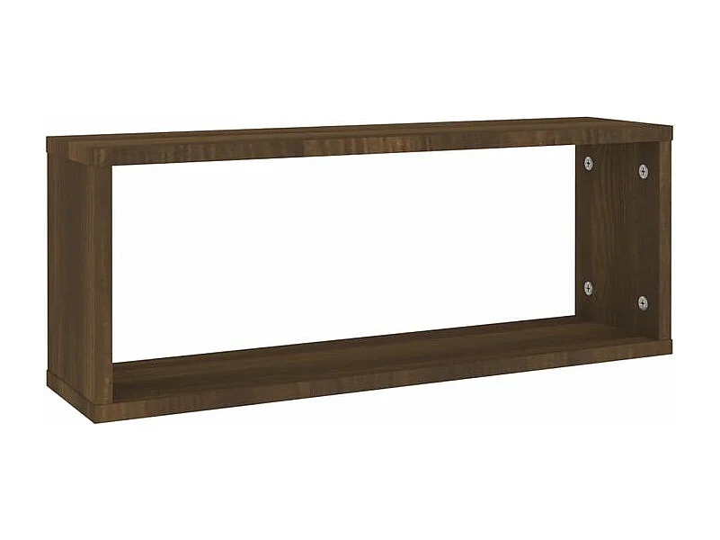 Wandschappen kubus 4 st 60x15x23 cm bewerkt hout bruineiken