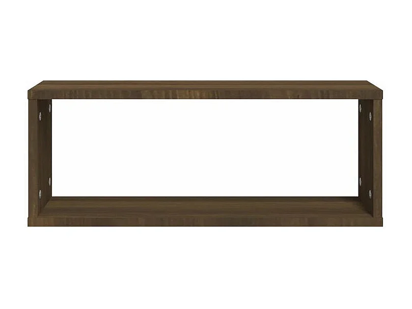 Wandschappen kubus 4 st 60x15x23 cm bewerkt hout bruineiken