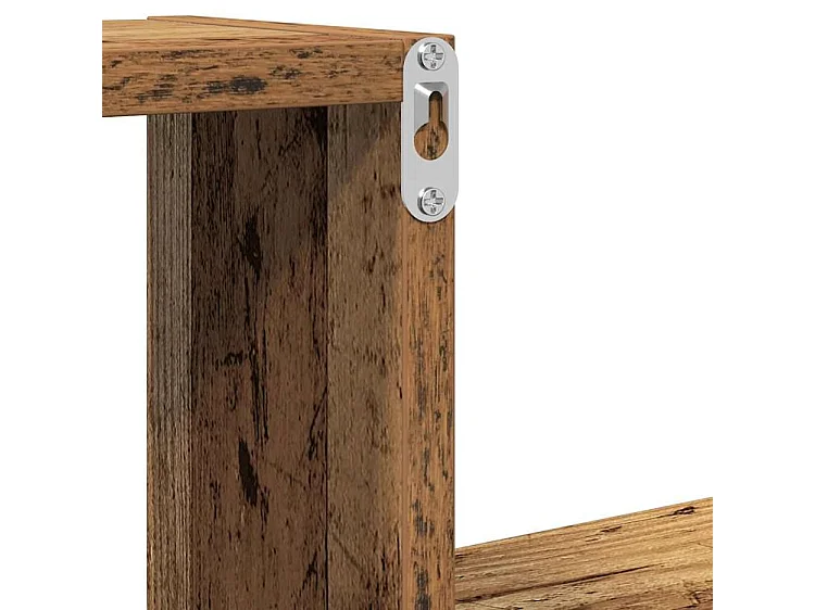 Étagères murales 2 pcs vieux bois 100x15x20 bois d'ingénierie