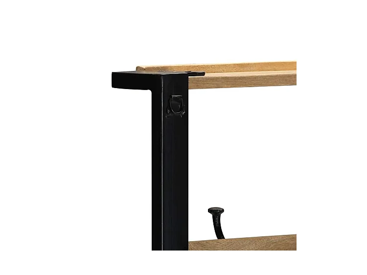 Porte-vêtements 80x40x190 bois de manguier massif brut