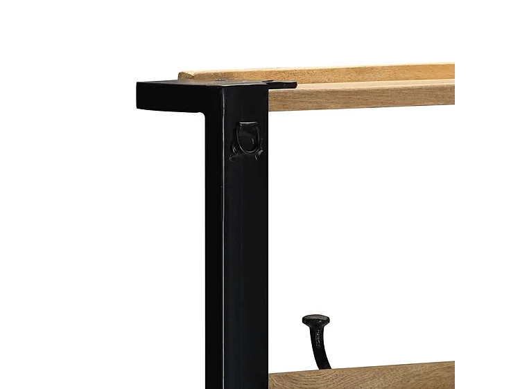 Porte-vêtements 80x40x190 bois de manguier massif brut