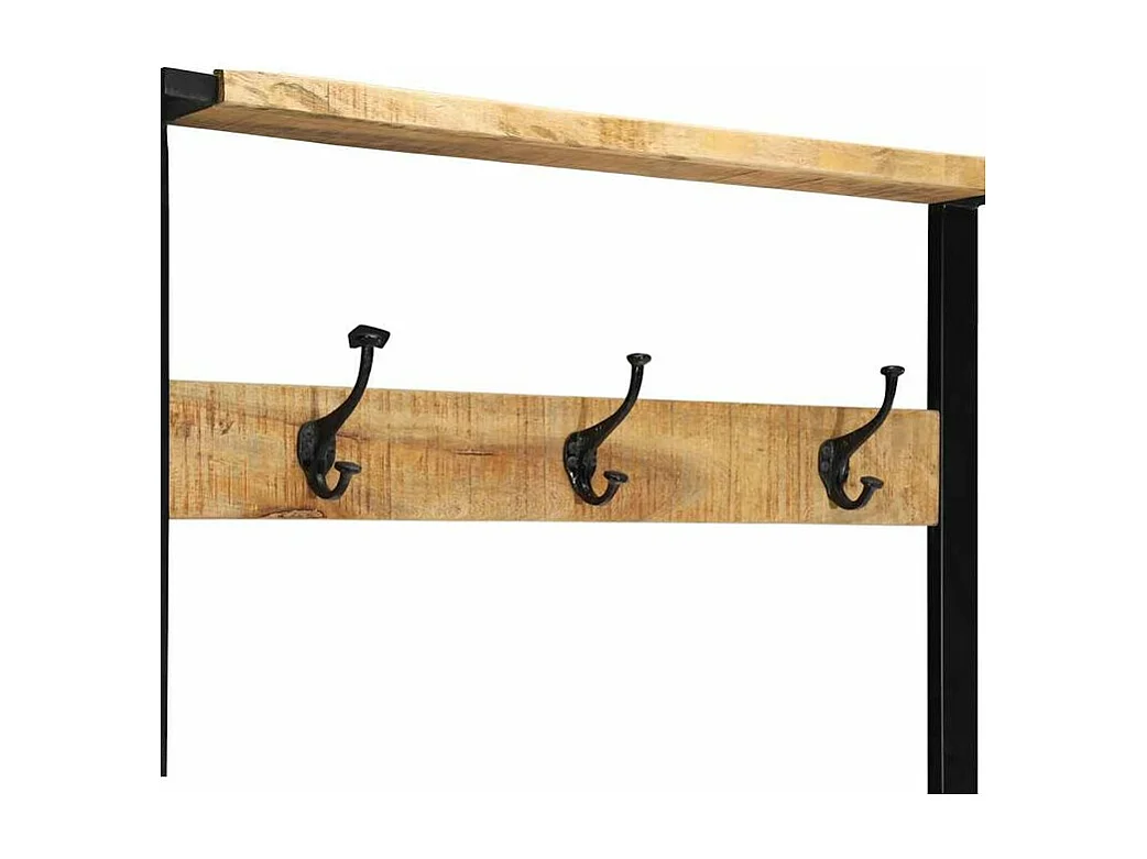 Porte-vêtements 80x40x190 bois de manguier massif brut