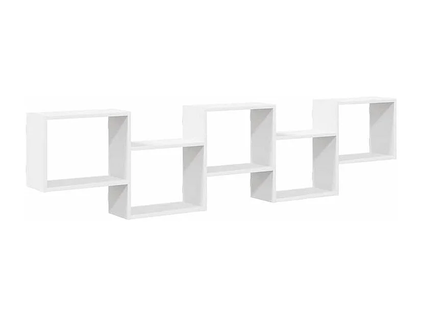 Étagère cube murale 5 compartiments blanc bois d'ingénierie