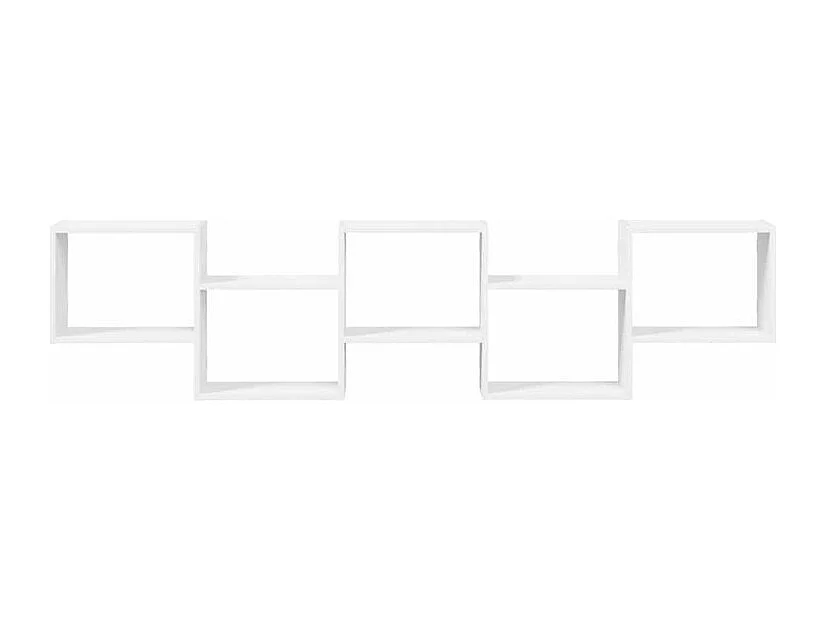 Étagère cube murale 5 compartiments blanc bois d'ingénierie