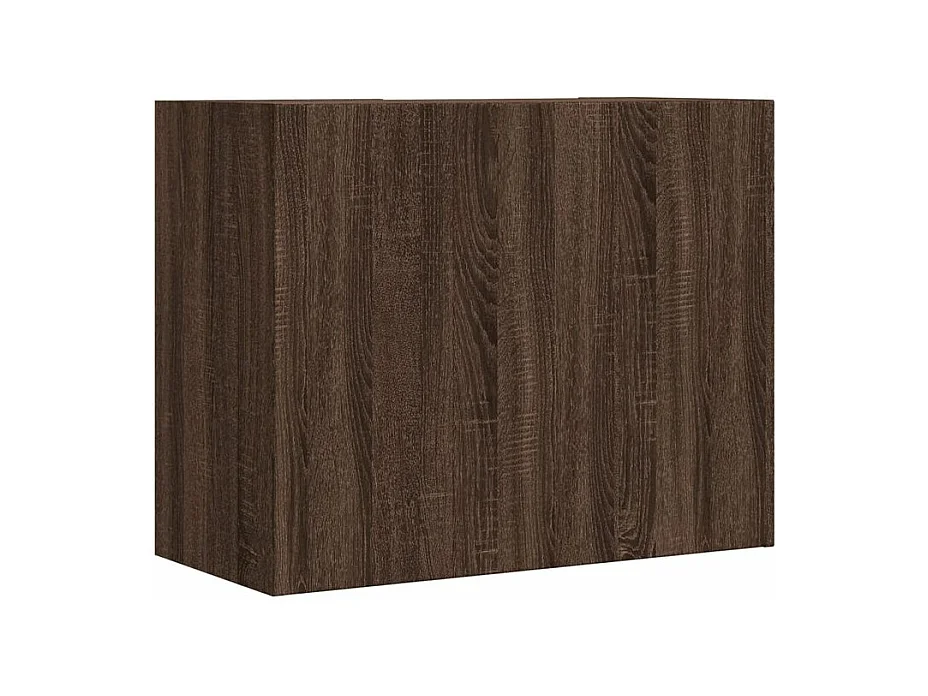 Armoire murale 1 porte 1 étagère Valentine L60xH75xP35 – A poser au sol ou au mur-Couleur Noyer