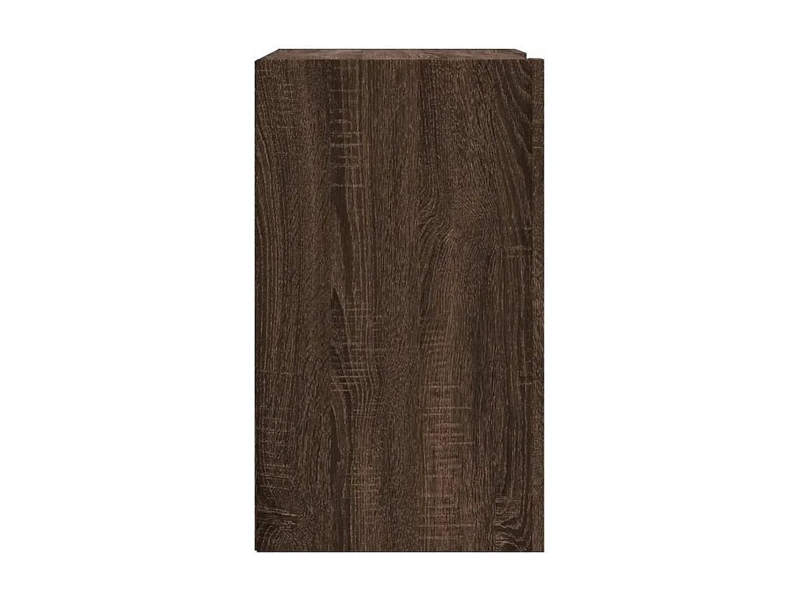 Armoire murale 1 porte 1 étagère Valentine L60xH75xP35 – A poser au sol ou au mur-Couleur Noyer