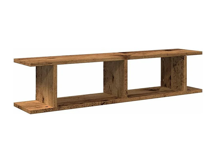 Étagères murales 2 pcs vieux bois 90x18x20 bois d'ingénierie