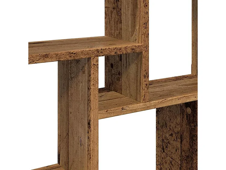 Étagère murale sous forme de cube vieux bois 78x15x93