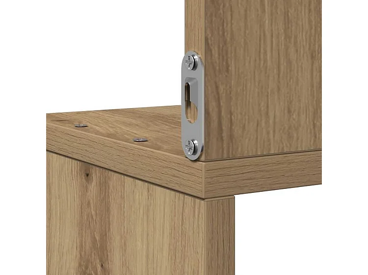 Étagère d'angle murale chêne artisanal 20x20x127,5