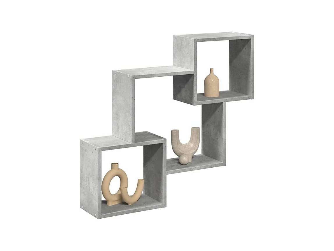 Armoire murale 78x18x71 gris béton bois d'ingénierie