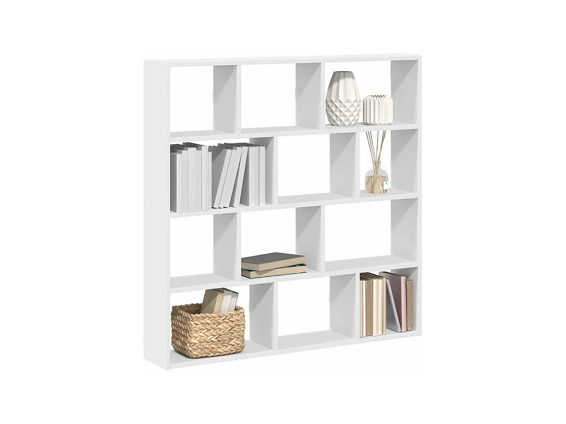 Étagère cube murale 12 compartiments blanc bois d'ingénierie