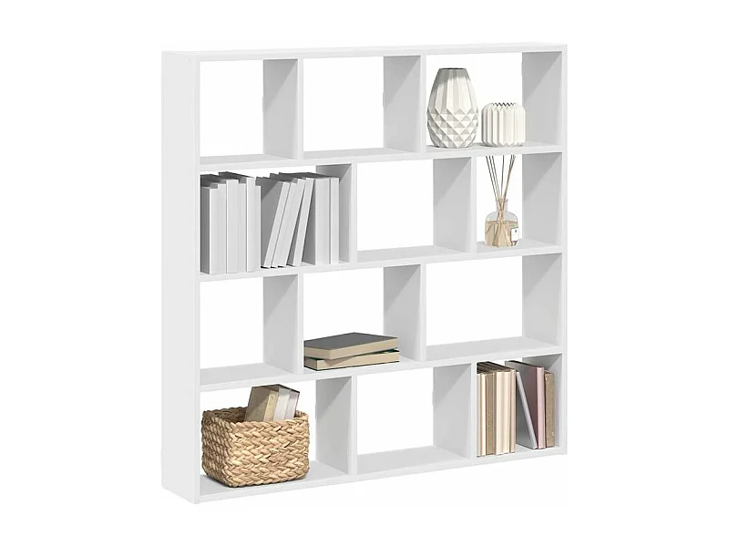 Étagère cube murale 12 compartiments blanc bois d'ingénierie