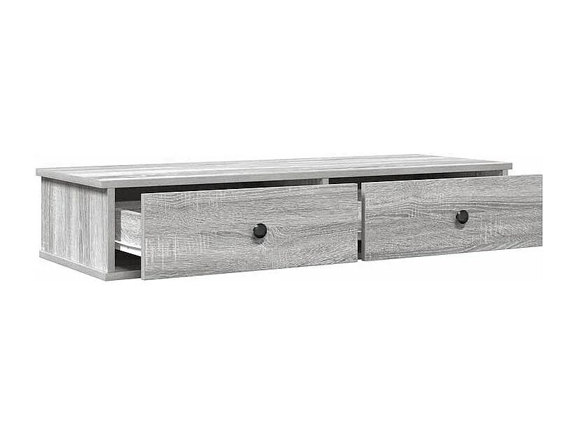 Étagère murale avec tiroirs sonoma gris bois d'ingénierie