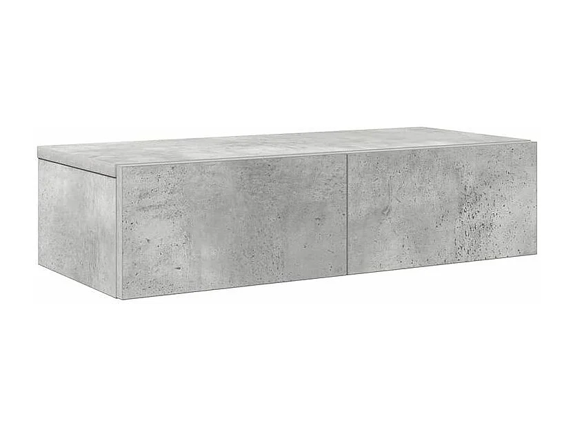 Étagère murale avec tiroirs gris béton bois d'ingénierie