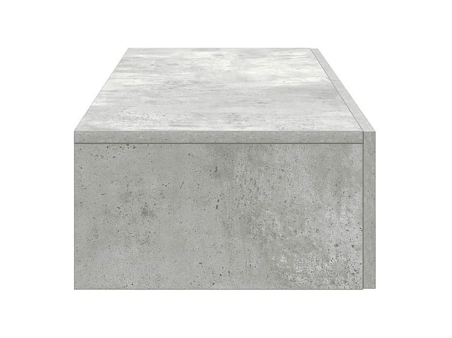 Étagère murale avec tiroirs gris béton bois d'ingénierie