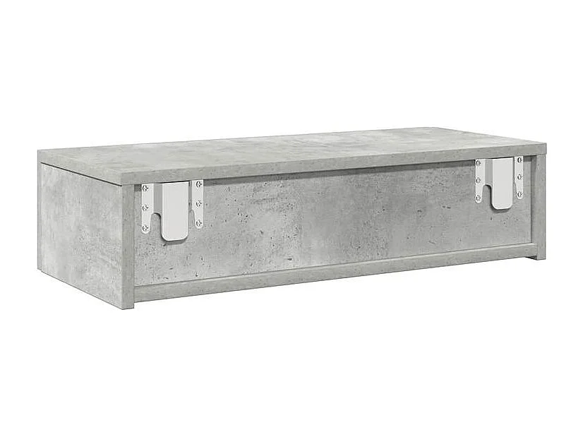 Étagère murale avec tiroirs gris béton bois d'ingénierie