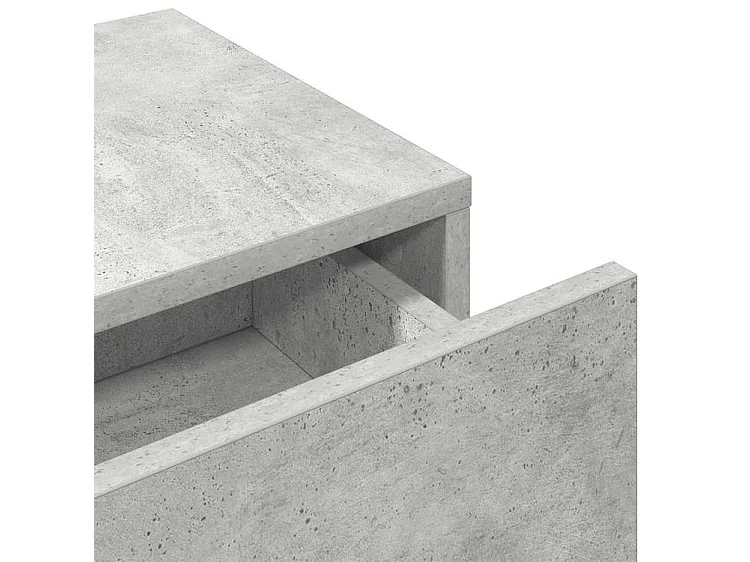 Wandschap met lades 60x26,5x15 cm bewerkt hout betongrijs