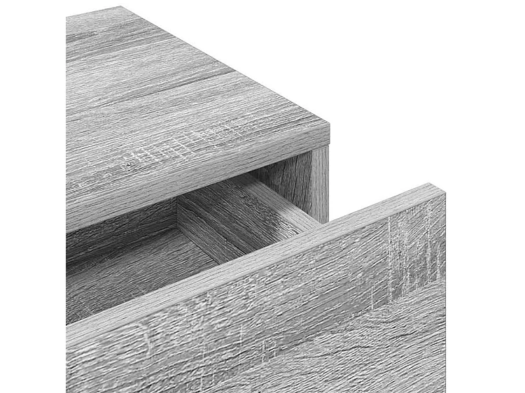 Étagère murale avec tiroirs sonoma gris bois d'ingénierie