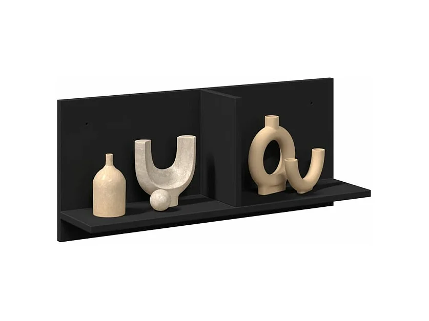 Armoire murale 70x16,5x30 noir bois d'ingénierie