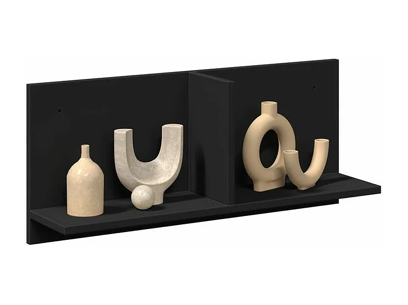 Armoire murale 70x16,5x30 noir bois d'ingénierie