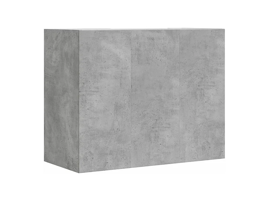 Armoire murale 1 porte 1 étagère Valentine L60xH75xP35 – A poser au sol ou au mur-Couleur Gris béton