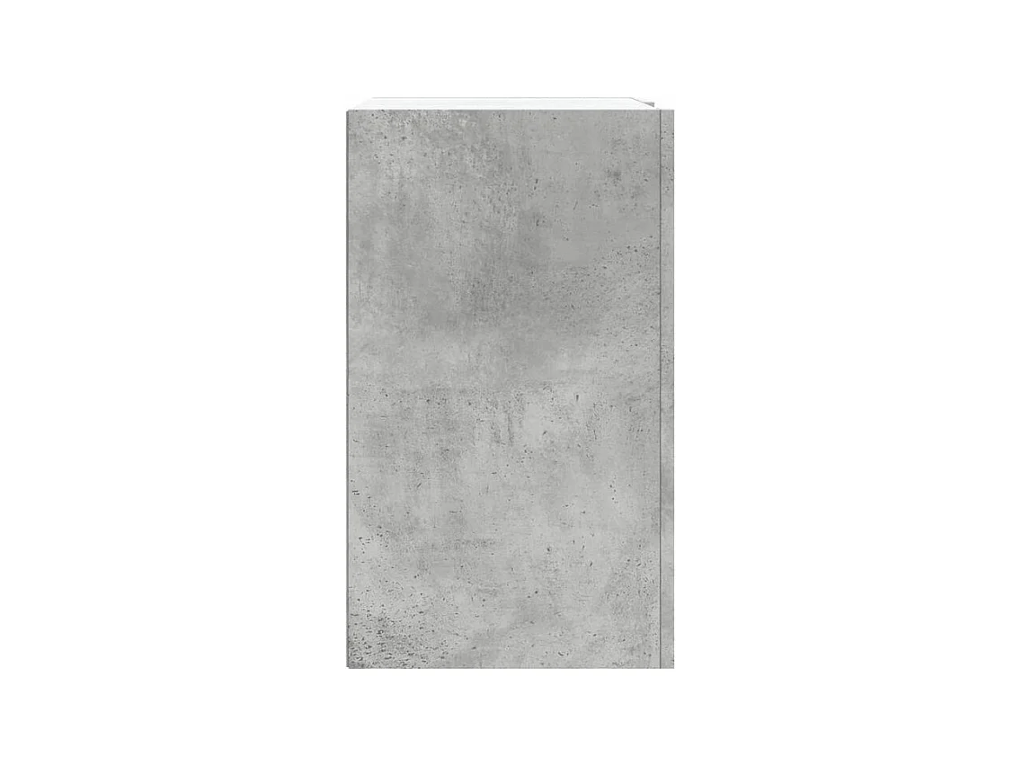 Armoire murale 1 porte 1 étagère Valentine L60xH75xP35 – A poser au sol ou au mur-Couleur Gris béton