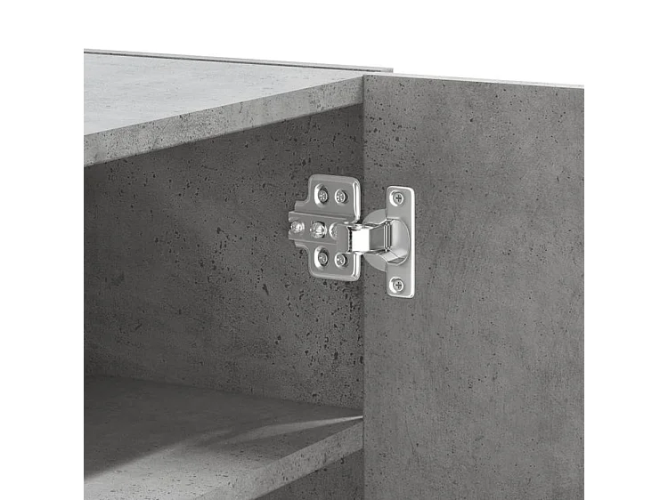 Armoire murale 1 porte 1 étagère Valentine L60xH75xP35 – A poser au sol ou au mur-Couleur Gris béton