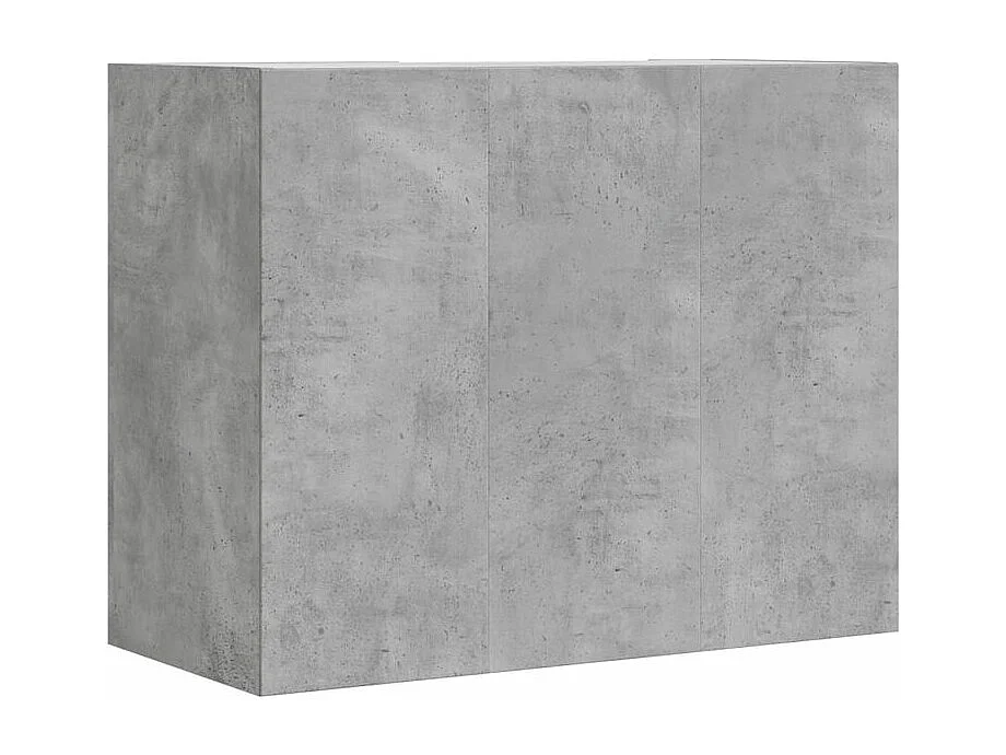 Armoire murale 1 porte 1 étagère Valentine L60xH75xP35 – A poser au sol ou au mur-Couleur Gris béton