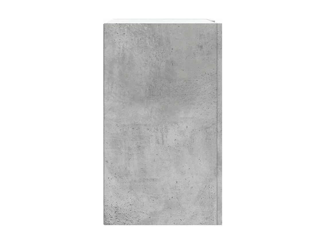 Armoire murale 1 porte 1 étagère Valentine L60xH75xP35 – A poser au sol ou au mur-Couleur Gris béton