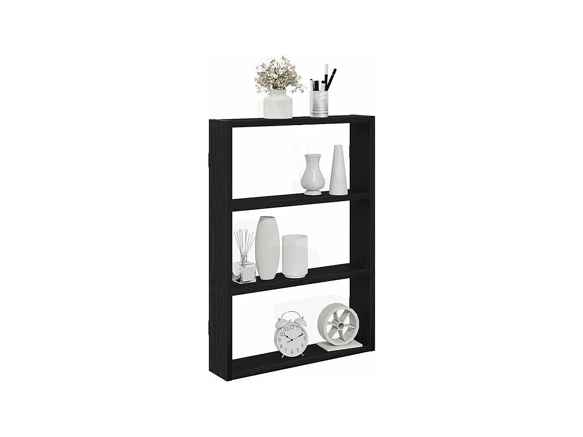 Étagère murale noir 43x9x60 bois d'ingénierie