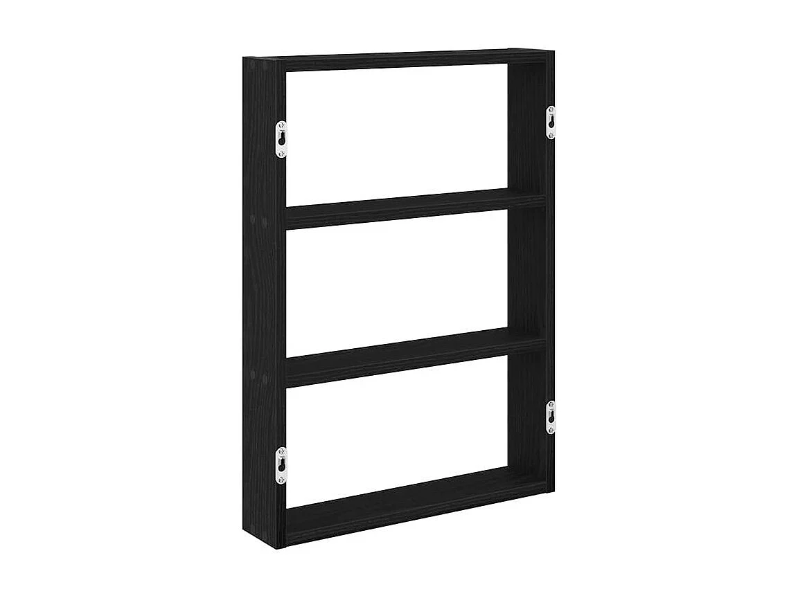 Étagère murale noir 43x9x60 bois d'ingénierie