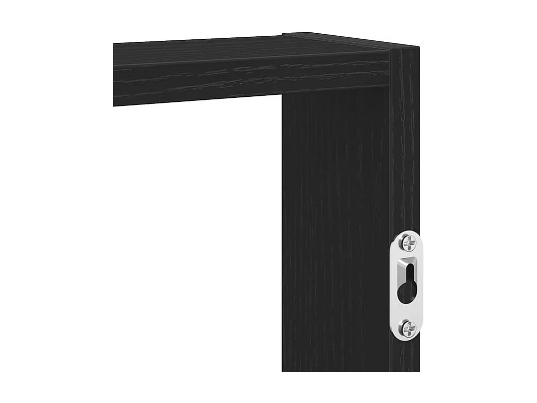 Étagère murale noir 43x9x60 bois d'ingénierie